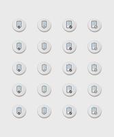ensemble d'icônes de liste de contrôle. illustration vectorielle. liste de contrôle des applications de symbole de signe ou de l'interface web vecteur