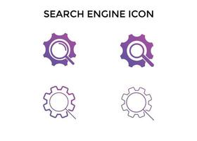 jeu d'icônes de moteur de recherche vecteur