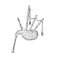 croquis de vecteur de cornemuse