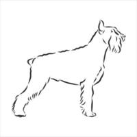 croquis de vecteur de chien