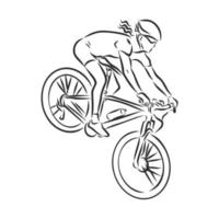 croquis de vecteur de vélo de montagne