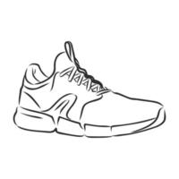 croquis de vecteur de baskets