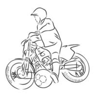 croquis de vecteur de motoball