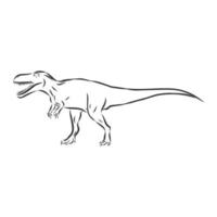 croquis de vecteur de dinosaure