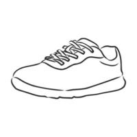 croquis de vecteur de baskets