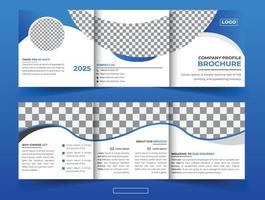 brochure à trois volets carrée d'entreprise moderne avec modèle de forme créative vecteur