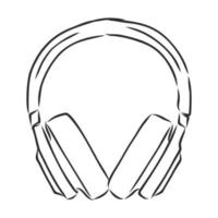 croquis de vecteur de casque