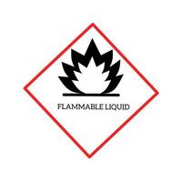 icône de liquide inflammable ou illustration vectorielle de symbole vecteur