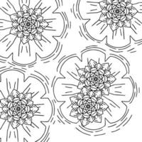 page de coloriage de l'élément de contour de fleur de conception vecteur