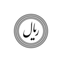 monnaie iranienne, irr, symbole d'icône rial iranien. illustration vectorielle vecteur