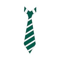 cravate de couleur verte et blanche. vecteur défini dans le style de dessin animé. tous les éléments sont isolés