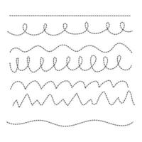 lignes de doodle, éléments de pinceaux dessinés à la main vecteur