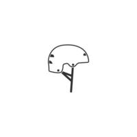 illustration de conception d'icône de casque de planche à roulettes vecteur