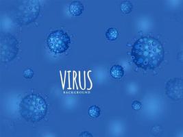 fond bleu infecté par un virus moderne vecteur