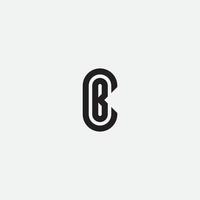 modèle de logo monogramme lettre cb. vecteur