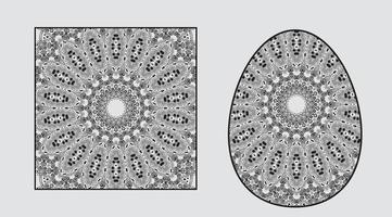 motif carré en forme de mandala avec fleur de lotus pour mehndi, tatouage vecteur