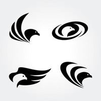 symbole d'oiseau aigle vecteur
