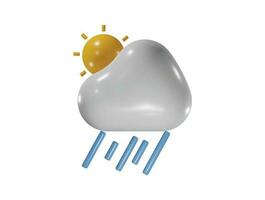 icône météo illustration 3d vecteur