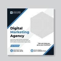 modèle de publication de médias sociaux d'agence de marketing d'entreprise et numérique vecteur gratuit