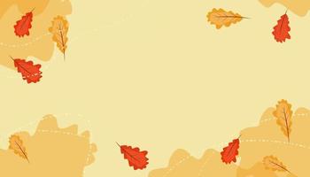 modèle de flyer de vente automne avec lettrage. feuilles d'automne brillantes. affiche, carte, étiquette, conception de bannière. fond géométrique clair. illustration vectorielle eps10 vecteur