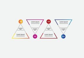 vecteur de modèle de conception infographique d'entreprise, peut être utilisé pour les étapes, les options, les processus métier, le flux de travail, le diagramme, le concept d'organigramme, la chronologie, les icônes marketing, les graphiques d'informations, les éléments infographiques