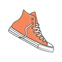 baskets chaussures illustration vectorielle avec couleur vecteur