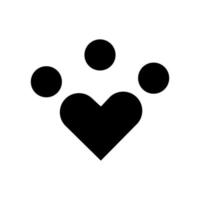icône de personnes avec coeur. icône liée à la diversité, à la solidarité. style d'icône de glyphe, solide. conception simple modifiable vecteur