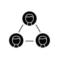 icône de personnes. icône liée à la discussion, aux affaires. style d'icône de glyphe, solide. conception simple modifiable vecteur