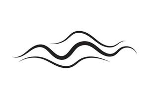 conception de vecteur d'illustration de vague d'icône de mer. élément graphique du logo de l'océan. symbole aquatique.