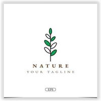 nature feuille logo premium modèle élégant vecteur eps 10