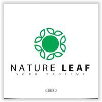 nature feuille logo premium modèle élégant vecteur eps 10