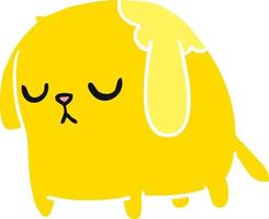 dessin animé de mignon chien kawaii triste vecteur