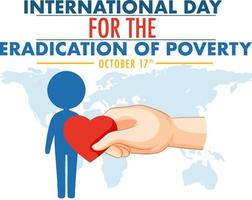 journée internationale pour l'élimination de la pauvreté vecteur