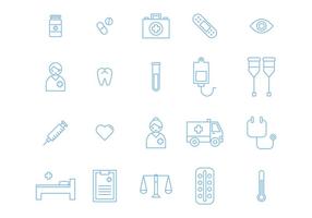 20 icônes médicales vecteur