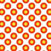 modèle sans couture avec cercles orange rouge, illustration vectorielle vecteur