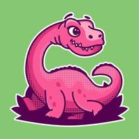 joli logo de mascotte de dinosaure vecteur