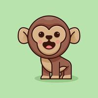 singe mignon pour icône, logo et illustration vecteur