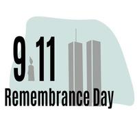 Jour du souvenir du 911, idée de bannière ou de carte postale avec un design thématique vecteur