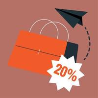 promotion des achats en ligne vecteur