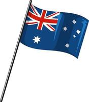 drapeau australien avec mât vecteur