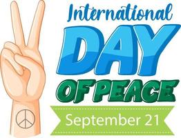 conception de bannière de la journée internationale de la paix vecteur