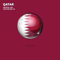 qatar drapeau 3d boutons vecteur