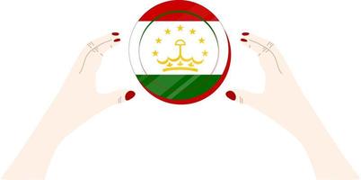 vecteur de drapeau tadjik dessiné à la main, vecteur somoni tadjik dessiné à la main