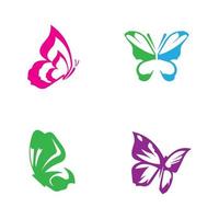 création d'icône de vecteur de modèle de logo de papillon de beauté