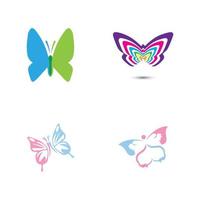 création d'icône de vecteur de modèle de logo de papillon de beauté