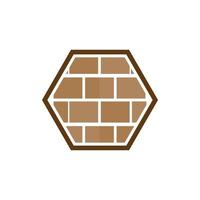 conception d'illustration vectorielle d'icône de mur de briques vecteur