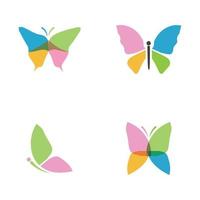 création d'icône de vecteur de modèle de logo de papillon de beauté