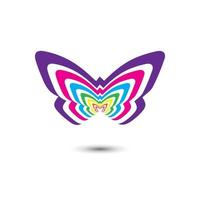 création d'icône de vecteur de modèle de logo de papillon de beauté