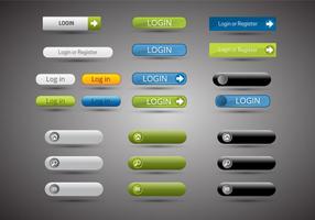 Free Web buttons set 13 vector