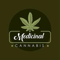 affiche de cannabis médicinal vecteur